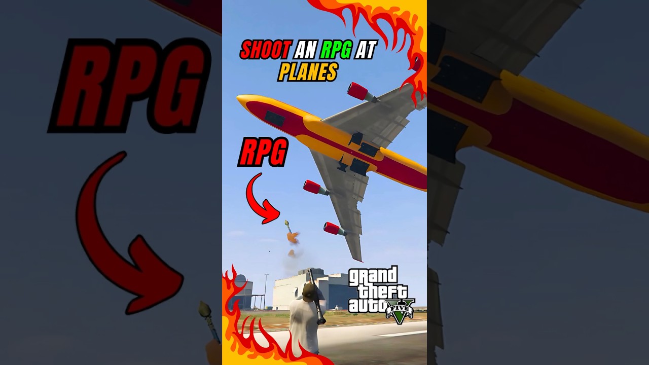 WHAT HAPPENS WHEN YOU SHOOT AN RPG AT PLANE IN GTA GAMES! 