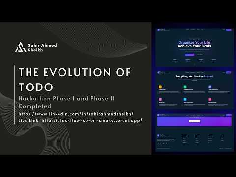 Hackathon II Phase I & II Completed | Introducing TaskFlow AI-Driven Full-Stack Todo Web App