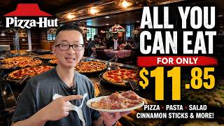 I Found a Rare 90s Pizza Hut Buffet in Texas (Tiffany Lamps & Checkered Tables!)