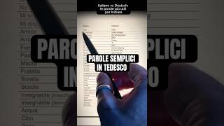 Italiano vs tedesco: tabella bilingue per principianti #shorts