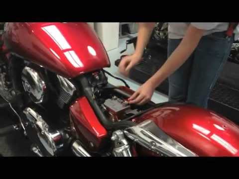 Alien Motion AM12 Battery Installation In Kawasaki Vulcan ... charger fuse box cover 