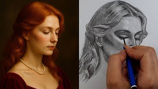 How to Draw a Realistic Portrait with Pencil | Cross-Hatching Technique Time-Lapse