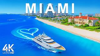 [4K] Miami 🇺🇸 Drone Footage | Tropical Beaches, Ocean Views &amp; Cityscape - Deep House Chill