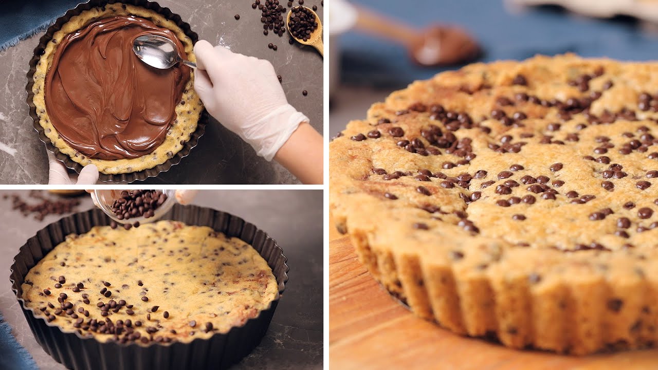 كوكيز المقلاة محشية نوتيلا |  Nutella Cookie Cake Recipe