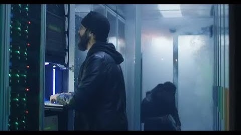 Hackers Burning Server Room Stock Video