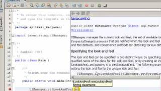 Contoh Pemakaian Look n Feel di Java
