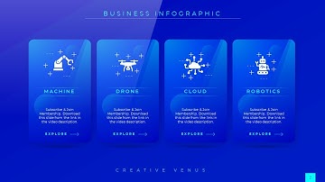 Create 4 Steps ROUNDED RECTANGULAR Business Infographic Design in Microsoft Office365 PowerPoint PPT