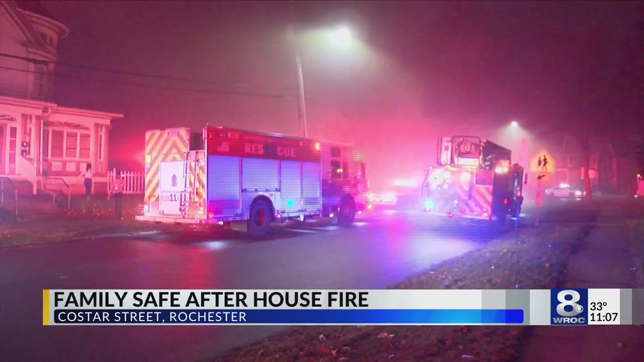 No one injured in house fire on Costar Street in Rochester - YouTube