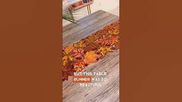 Surprisingly beautiful table runner! 😍🍁 #fall #tablerunner #amazon #thanksgiving #fallvibes #theme