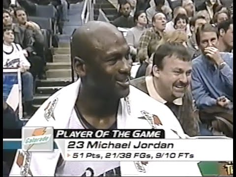 Michael Jordan Scores 51 Points in 2001 - December 29, 2001 - Wizards