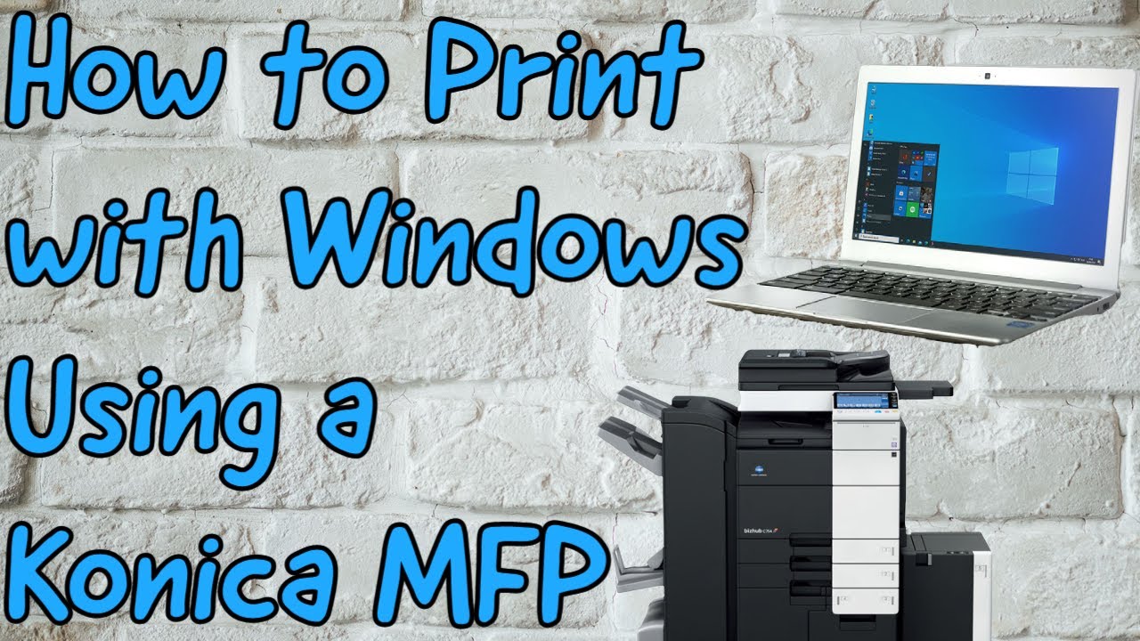 #windows #printing How to setup printing on Windows using Konica MFP ...