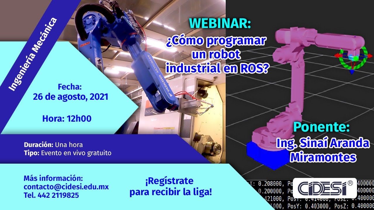 Webinar: ¿Cómo programar un robot industrial en ROS? - YouTube