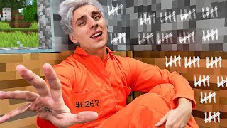 Got locked in MINECRAFT Jail for 24 Hours...  Challenge!