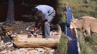 Gamellones to retain water. Manufacture with pine logs | Lost Trades | Documentary film