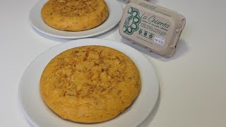 Organic potato omelet with "La Charrita" eggs