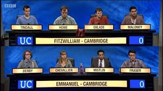 University Challenge, 2017/18, Series 47 Episode 32. Fitzwilliam v Emmanuel - Cambridge 19 Mar 2018