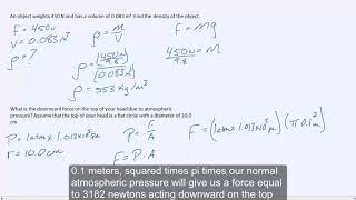 Celebrity PHY 1010 - Chapter 9 - Density and Pressure Profile