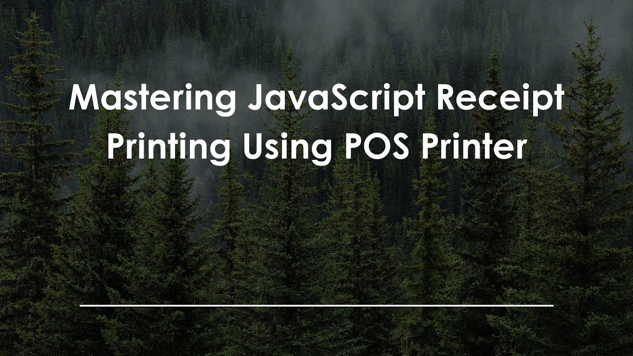 Mastering JavaScript Receipt Printing Using POS Printer - YouTube