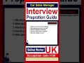 UK Skilled Worker Visa: Car Sales Manager Interview Guide