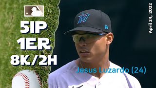 Jesús Luzardo (24) | April 24, 2022 | MLB highlights