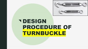 DESIGN PROCEDURE OF TURNBUCKLE || design of machine||