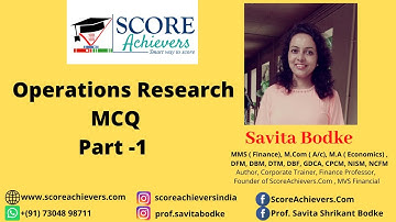 Operations Research MCQs with Answer ||OR MCQs - Part 1 || Mumbai University || MU Exam 2021 ||TYBMS