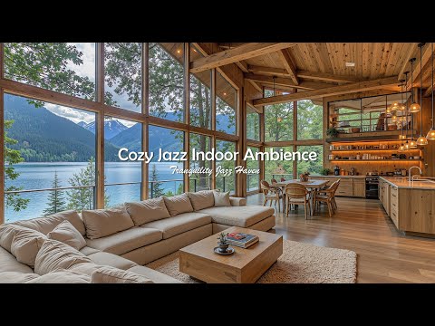 Cozy Jazz Indoor Ambience For Relieve Stress Soothing Elegant Jazz Music By The Lake To Calm Mi