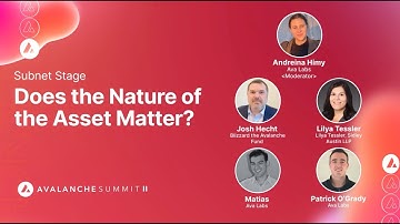 Does the Nature of the Asset Matter? Token Classification Panel I Avalanche Summit II