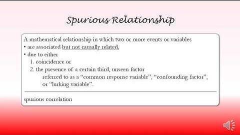 Spurious Relationship