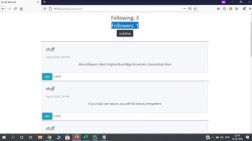CS50  Project 4 Network 2020 :-  (Twitter like web-app using Python & JavaScript )