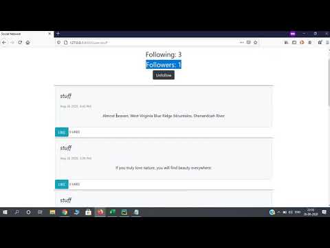 CS50  Project 4 Network 2020 :-  (Twitter like web-app using Python & JavaScript )