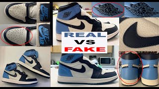CARA LEGIT CHECK JORDAN 1 HIGH OBSIDIAN // SIDE BY SIDE REAL VS FAKE