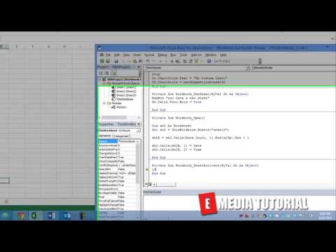 Microsoft Excel Visual Basic for Aplications  VBA  Tutorial 15    Sheet Activate  ✓ E Media TUTORIAL