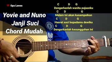 Kunci Gitar Janji Suci - Yovie and Nuno Chord Gampang