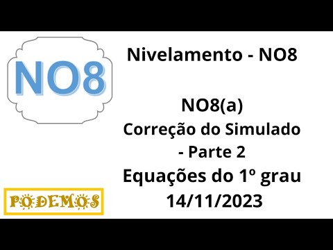 simulado de equação do 1 grau