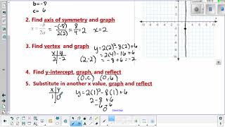 Mrs Eischens Alg 2 Lesson 4.2 Graph Quadratics Standard Form
