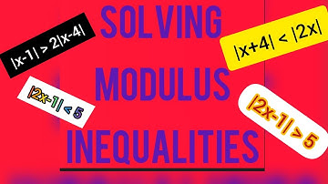 Solving Modulus INEQUALITIES