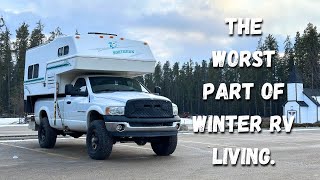 How To Find Sani-Dumps And WATER in The Winter- Canadian Living Fulltime in a Truck Camper