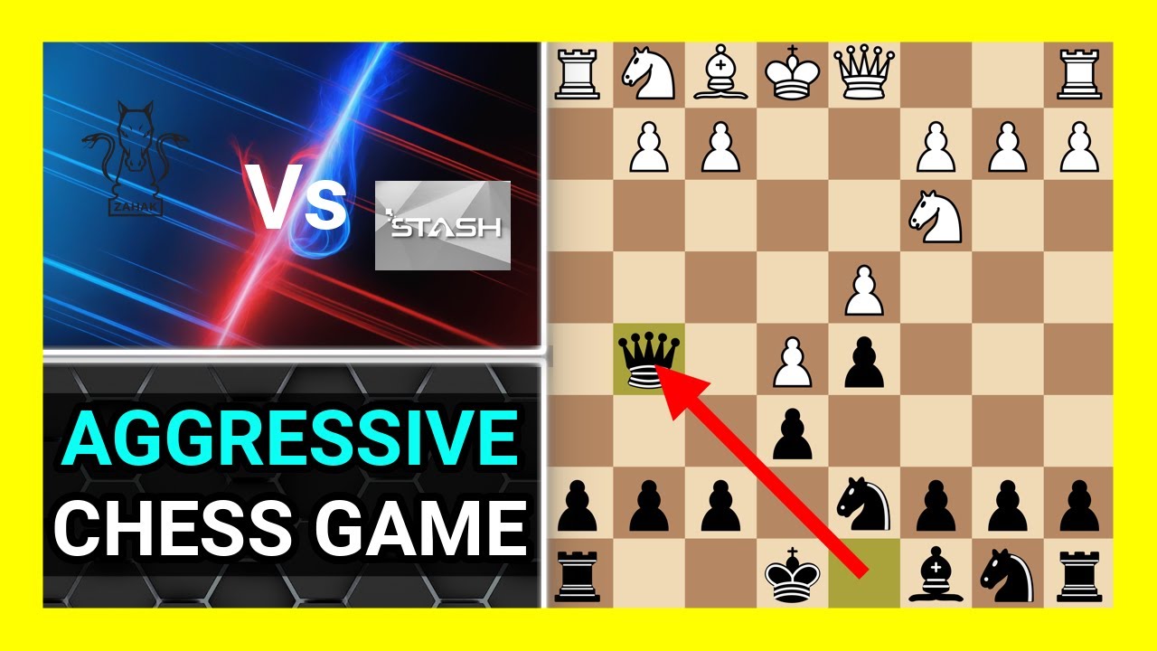 Aggressive Chess Engine Game, Zahak 10.0 vs Stash 34.0, Watch and Learn ...