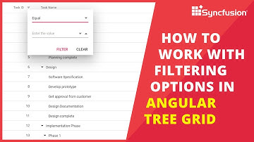 How to Work with Filtering Options in Angular Tree Grid
