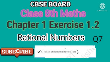 Q7 Exercises 1.2 Rational Numbers NCERT Maths Class 8th Chapter 1 CBSE RBSE BORAD