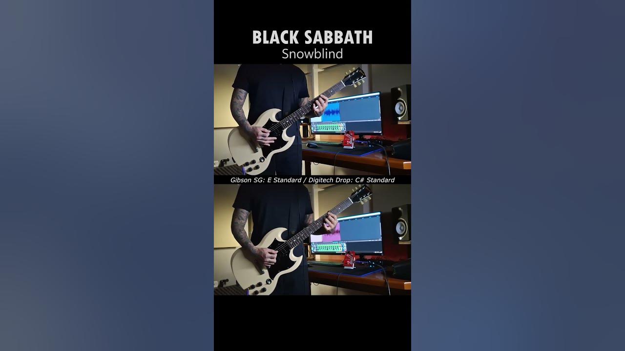 Black Sabbath Snowblind cover  | Gibson SG,  Digitech Drop, Amped VX30 plugin  #shorts