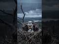 Osprey Mother Protects Her Babies in the Storm 🌧️ #nature #wildlife #eagle