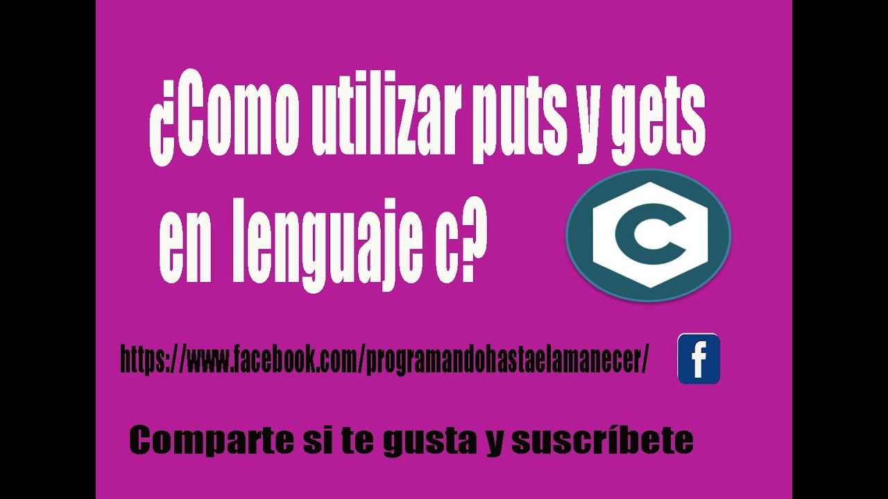 Programacion en c - puts y gets - YouTube