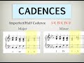 Cadences  the 4 types explained  perfect plagal imperfect interrupted