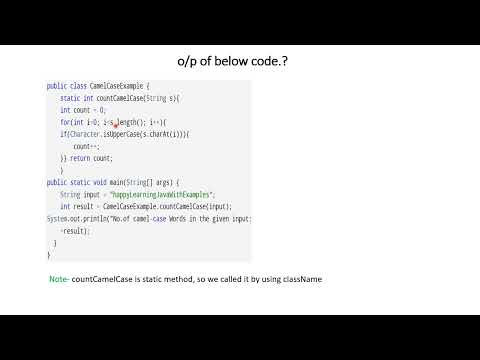 Counting camelcase characters in a given string #java#coding #string#hackerrank#interviewquestions
