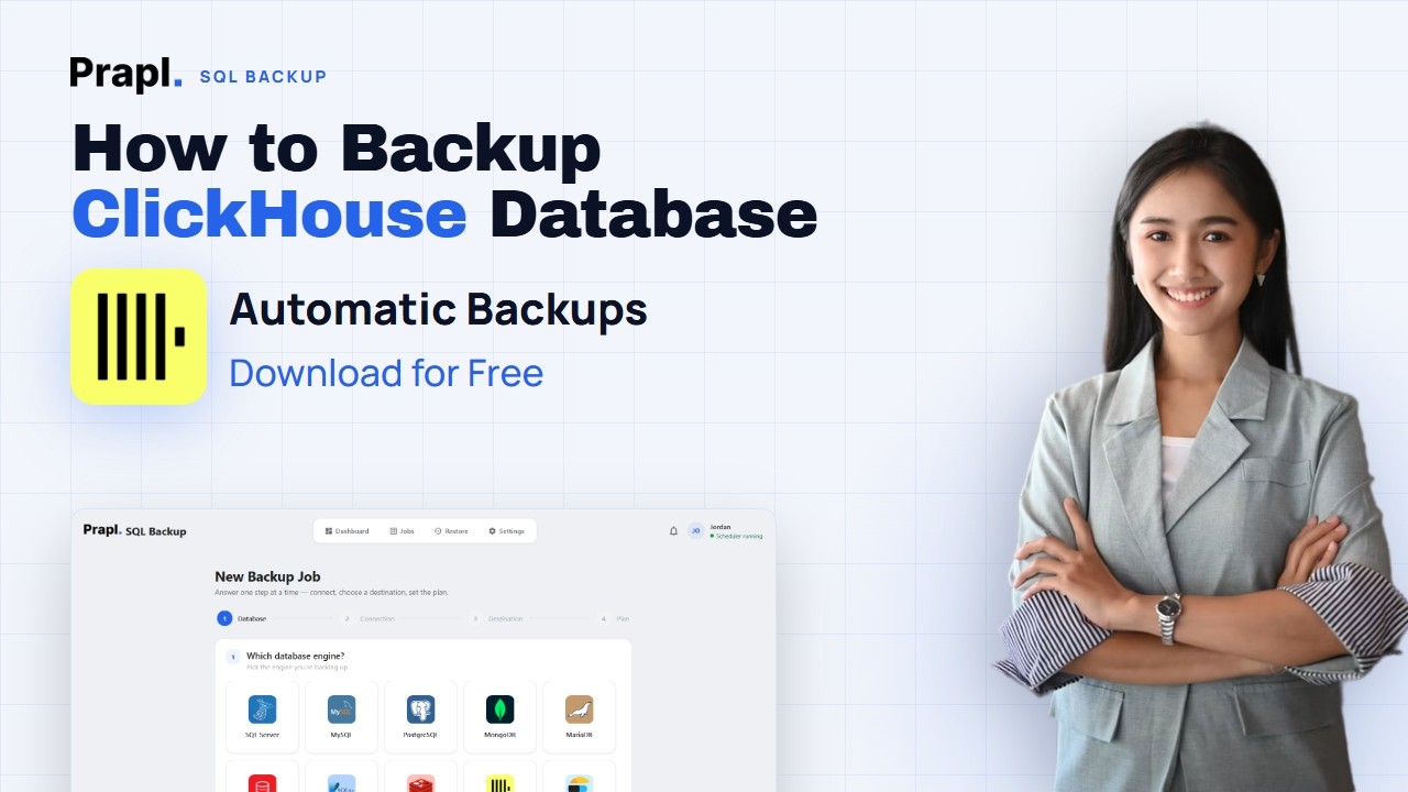 clickhouse database backup software video tutorial