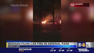 Car fire caught on camera
