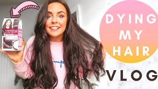 DYING MY HAIR IN LOCKDOWN - CASTING CREME GLOSS DARK BROWN - QUARANTINE HAIRCUT TRANSFORMATION VLOG