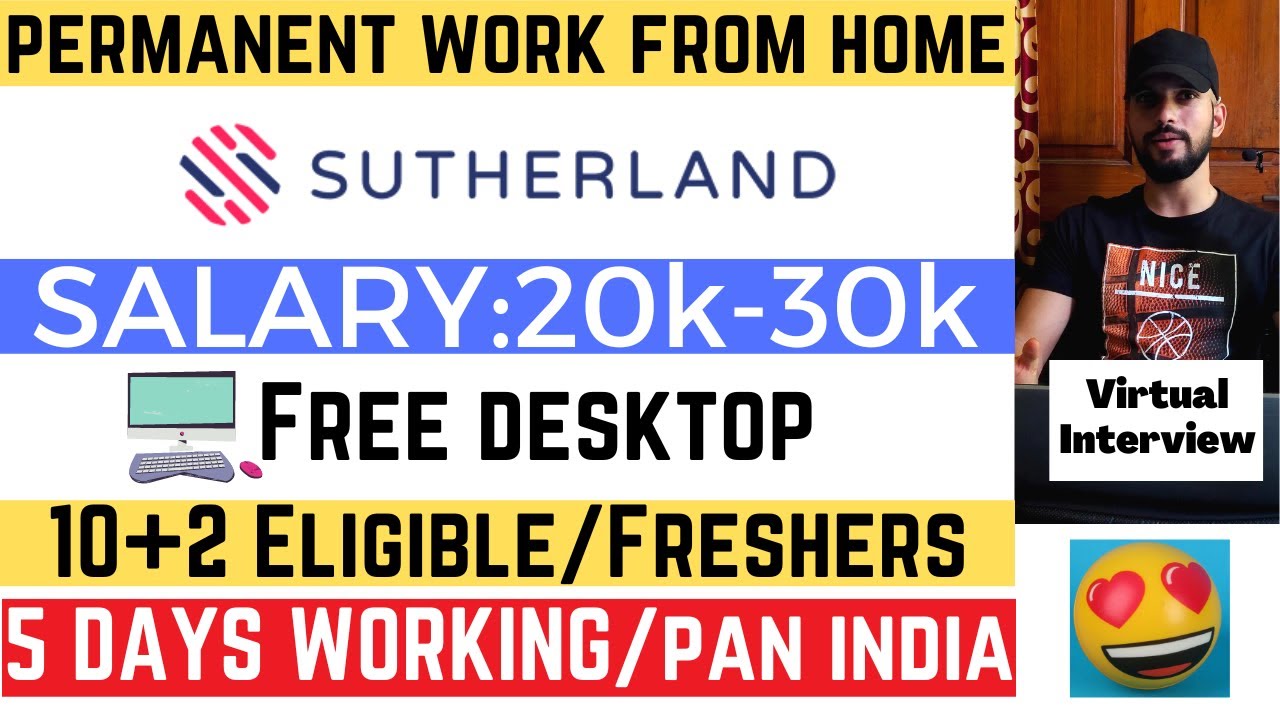 Sutherland Permanent Work From Home Job Sutherland Work From Home Job Latest Job Update In